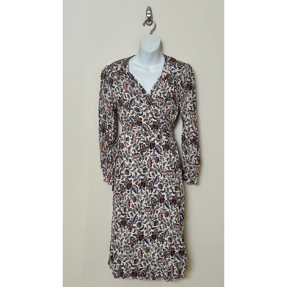 Velvet by Graham & Spencer Anthropologie Nadia Printed Wrap Dress Size M EUC!! - Picture 2 of 5
